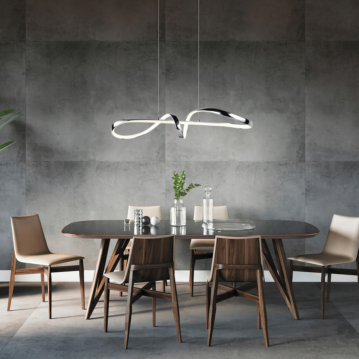 LED VISILICA     81/150/46 cm   - boja hroma, Dizajnerski, metal (81/150/46cm)