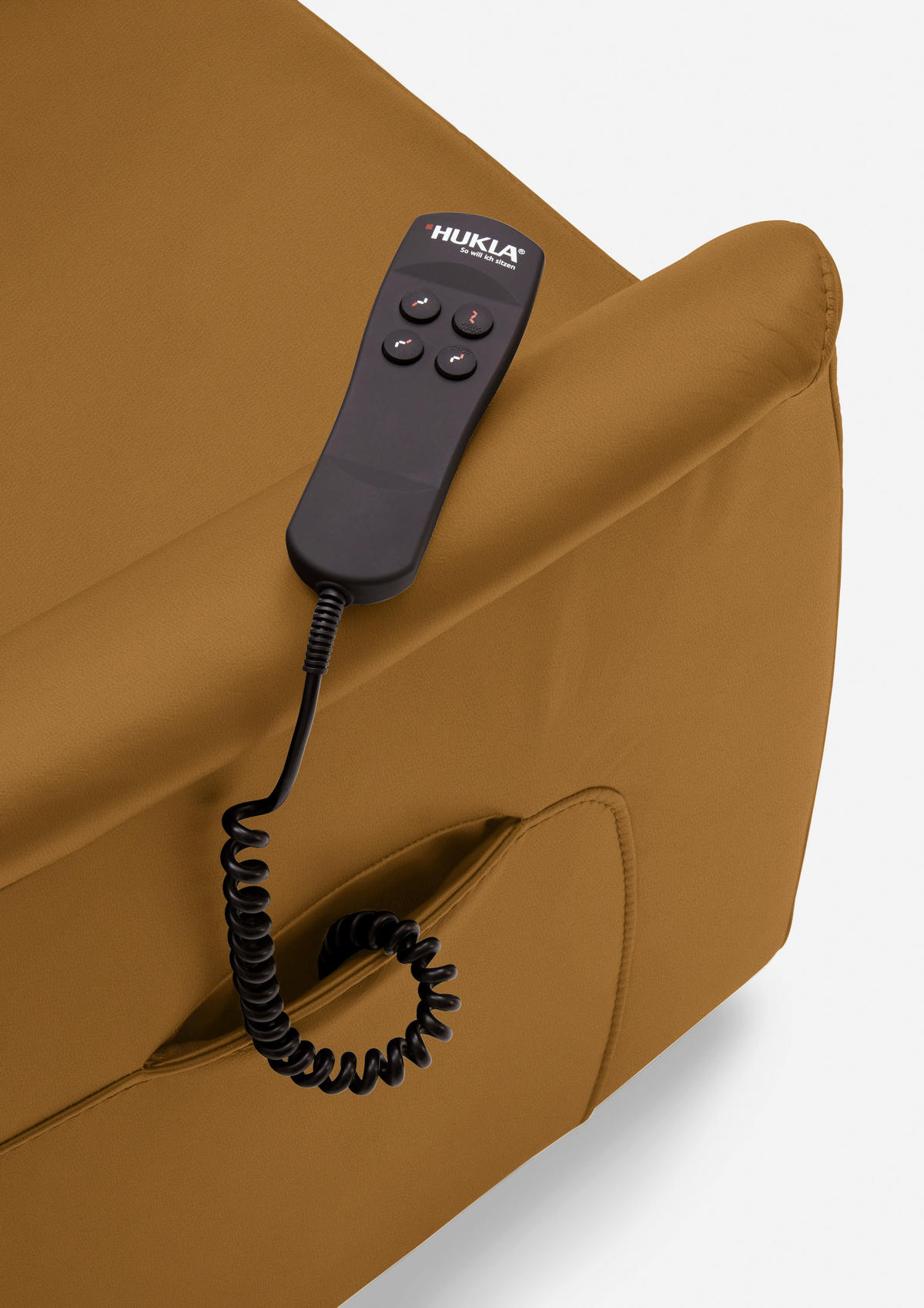 FERNSEHSESSEL Valdera  mit Relaxfunktion, Aufstehhilfe, Rücken echt Echtleder Senfgelb  - Senfgelb/Schwarz, KONVENTIONELL, Leder/Kunststoff (70/107/88cm) - Livetastic