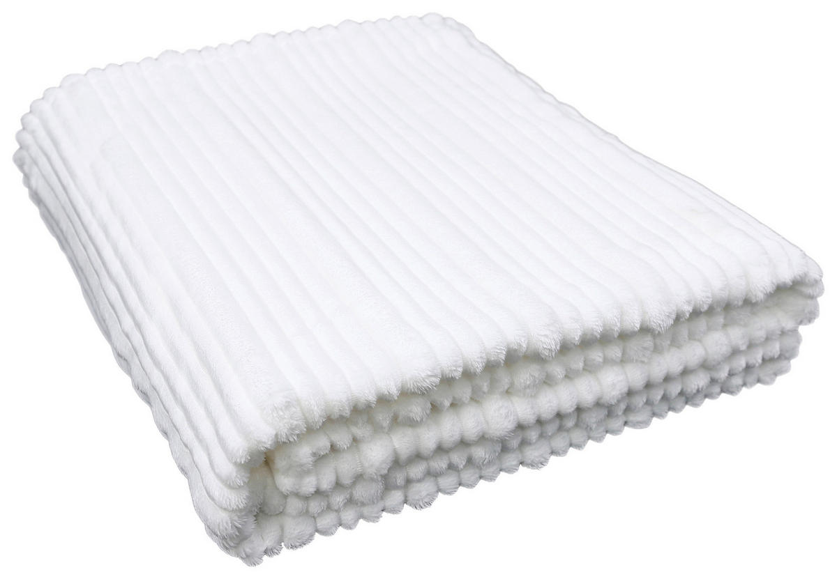 WOHNDECKE OSLO 220/240 cm  - Weiß, Textil (220/240cm) - Novel