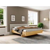 BETT - Beige/Naturfarben, MODERN, Holz (200/200cm) - MID.YOU