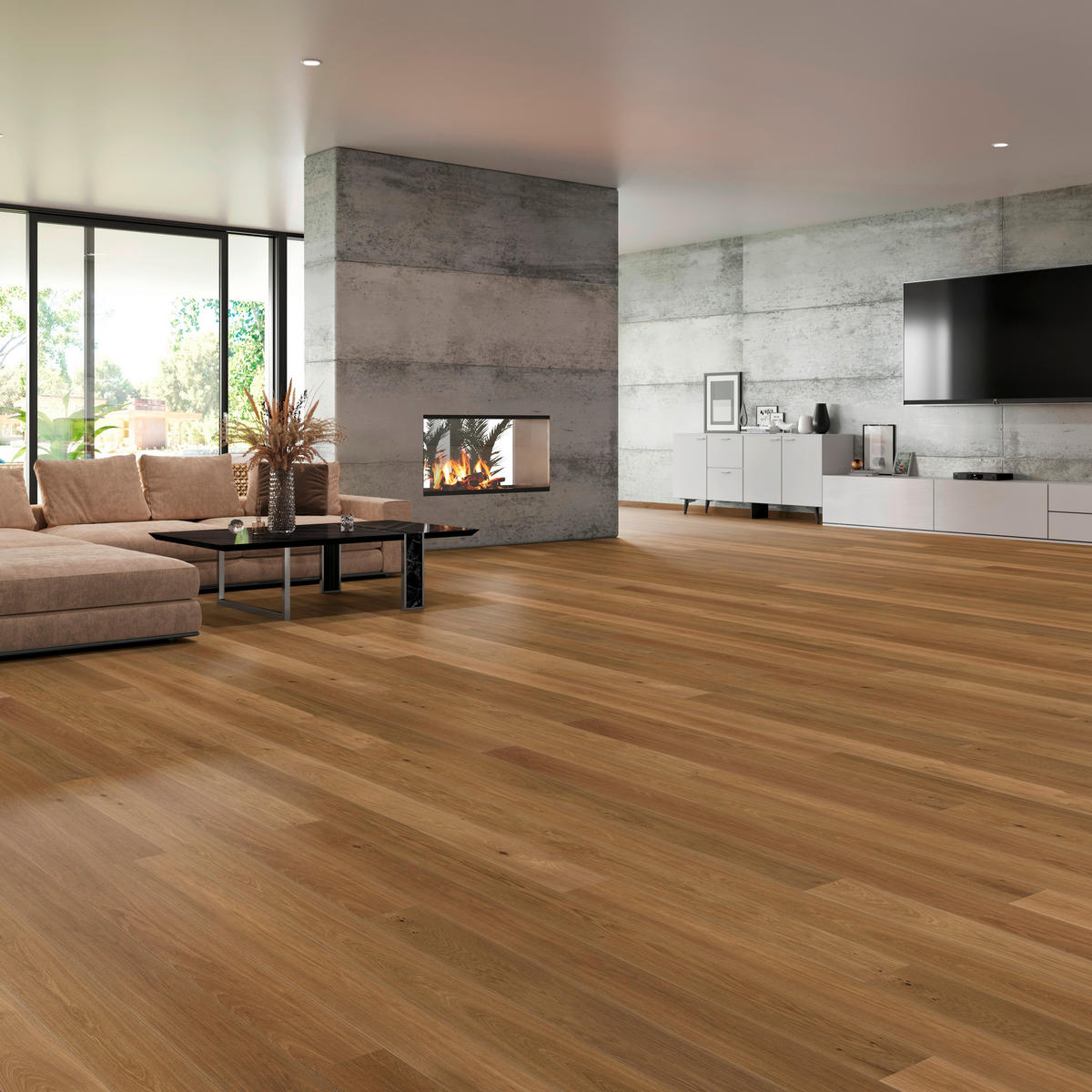 LANDHAUSDIELE Puristico Trend Eiche Caramel 100013001  per  m² - Design, Holz (220,5/17,6/1,3cm) - Tilo