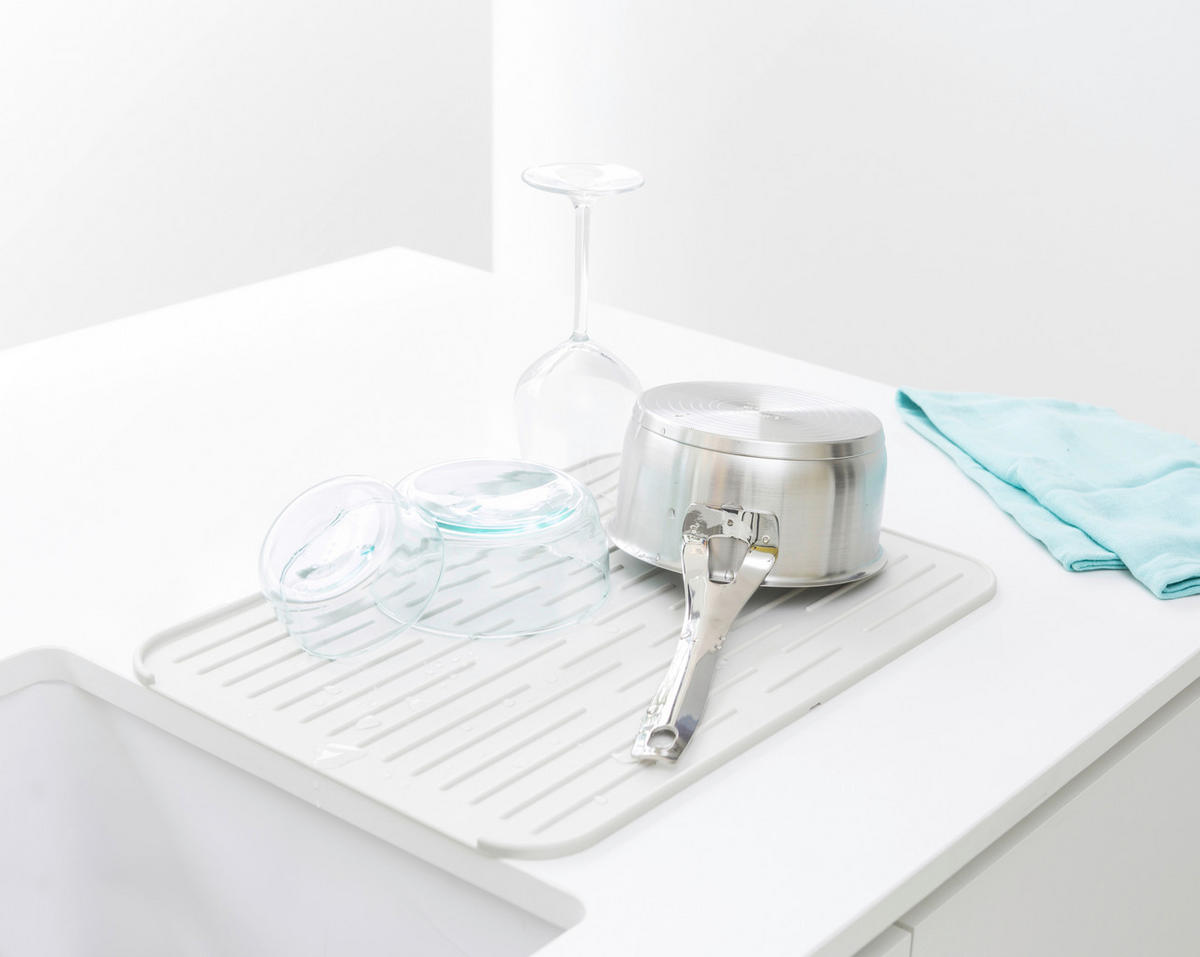 GESCHIRRABTROPFTASSE   - Hellgrau, Design, Kunststoff (32,5/0,9/43,8cm) - Brabantia