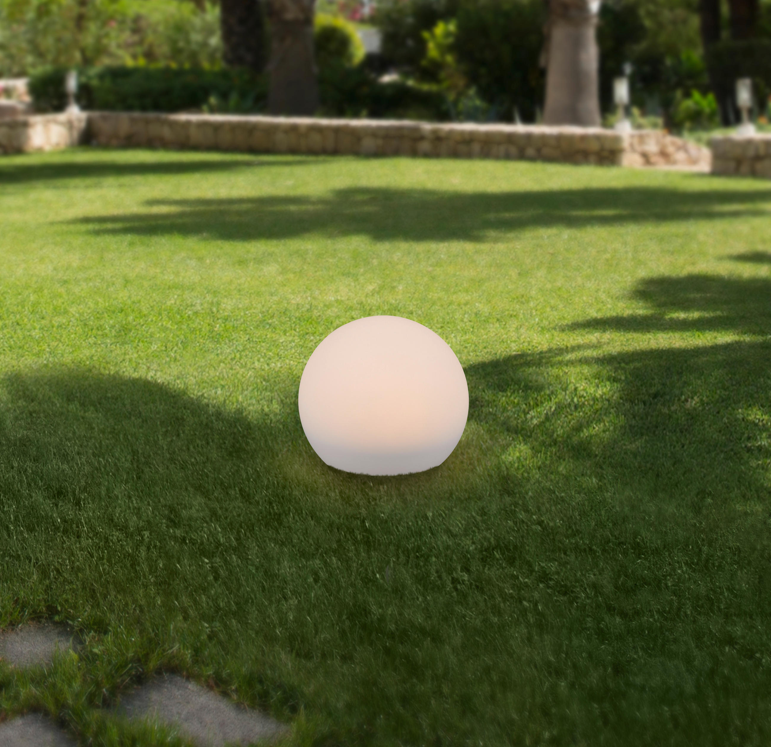 SOLÁRNÍ SVÍTIDLO, 20 cm - bílá, Trend, plast (20cm) - Ambia Garden