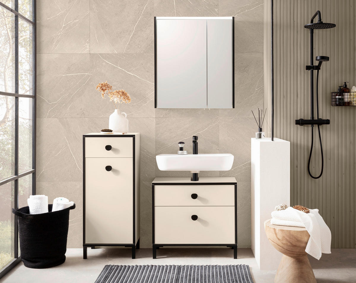 WASCHBECKENUNTERSCHRANK 65,1/59,1/33,0 cm  - Beige/Creme, MODERN, Holzwerkstoff (65,1/59,1/33,0cm) - MID.YOU