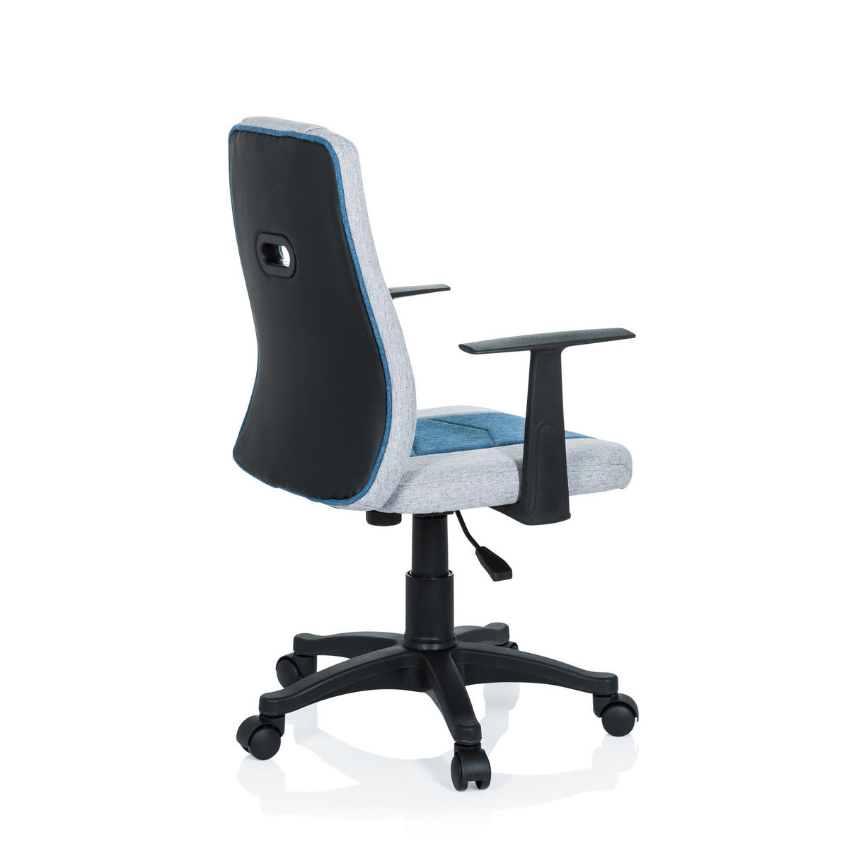 JUGENDDREHSTUHL Blau, Grau  - Blau/Schwarz, Basics, Kunststoff (55/95-105/45cm) - MID.YOU