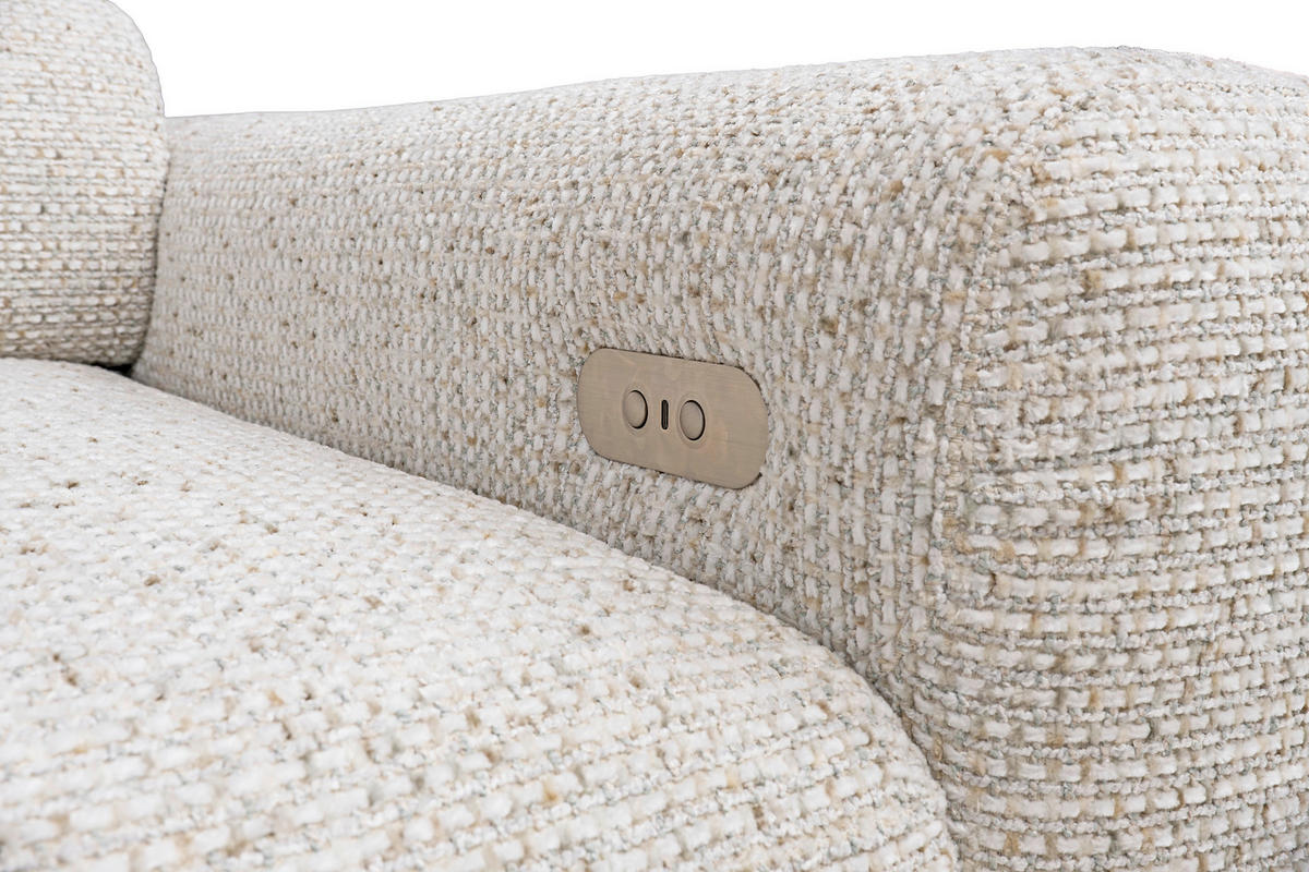 SOFFA i textil ecru  - svart/ecru, Design, metall/textil (304/77/108cm) - Stylife