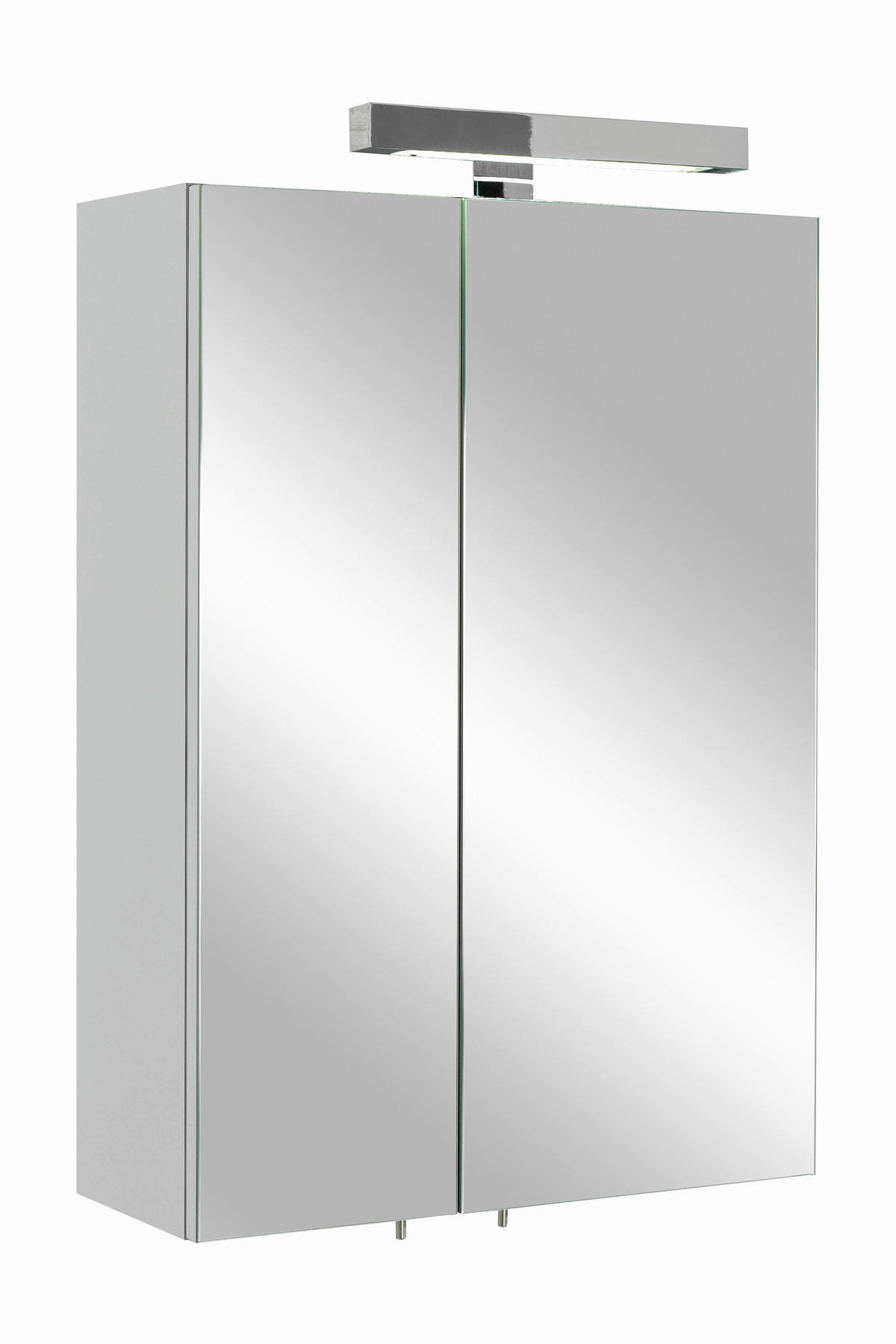 ZRCADLOVÁ SKŘÍŇKA, bílá, 50/70/20 cm  - bílá, Konvenční, kompozitní dřevo/sklo (50/70/20cm) - Xora