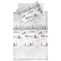ÁGYNEMŰHUZAT-GARNITÚRA 140/200 cm  - világosszürke/erdőzöld, Basics, textil (140/200cm) - Fleuresse