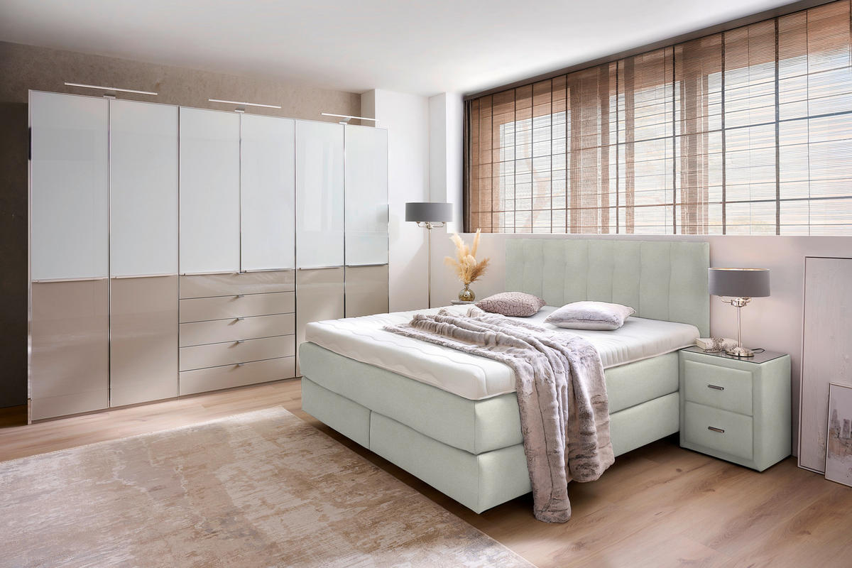 BOXSPRINGBETT 160/200 cm  in Naturfarben  - Schwarz/Naturfarben, Design, Holzwerkstoff/Kunststoff (160/200cm) - Beldomo - Sleep
