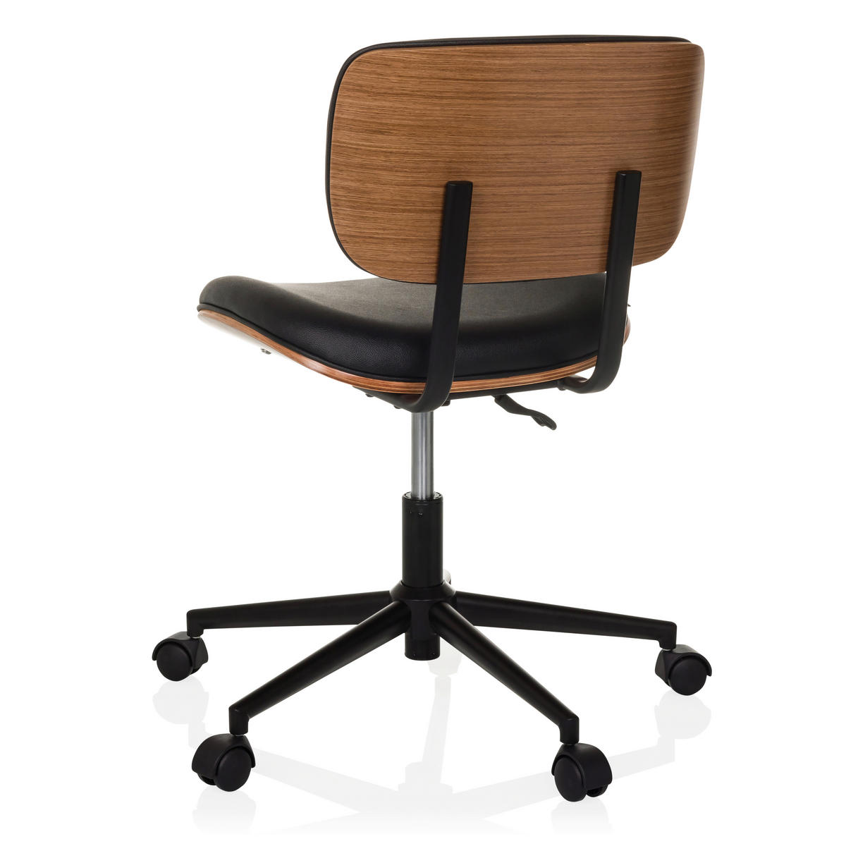 DREHSTUHL Schwarz  - Schwarz, MODERN, Leder/Kunststoff (59/73-83/59cm) - MID.YOU