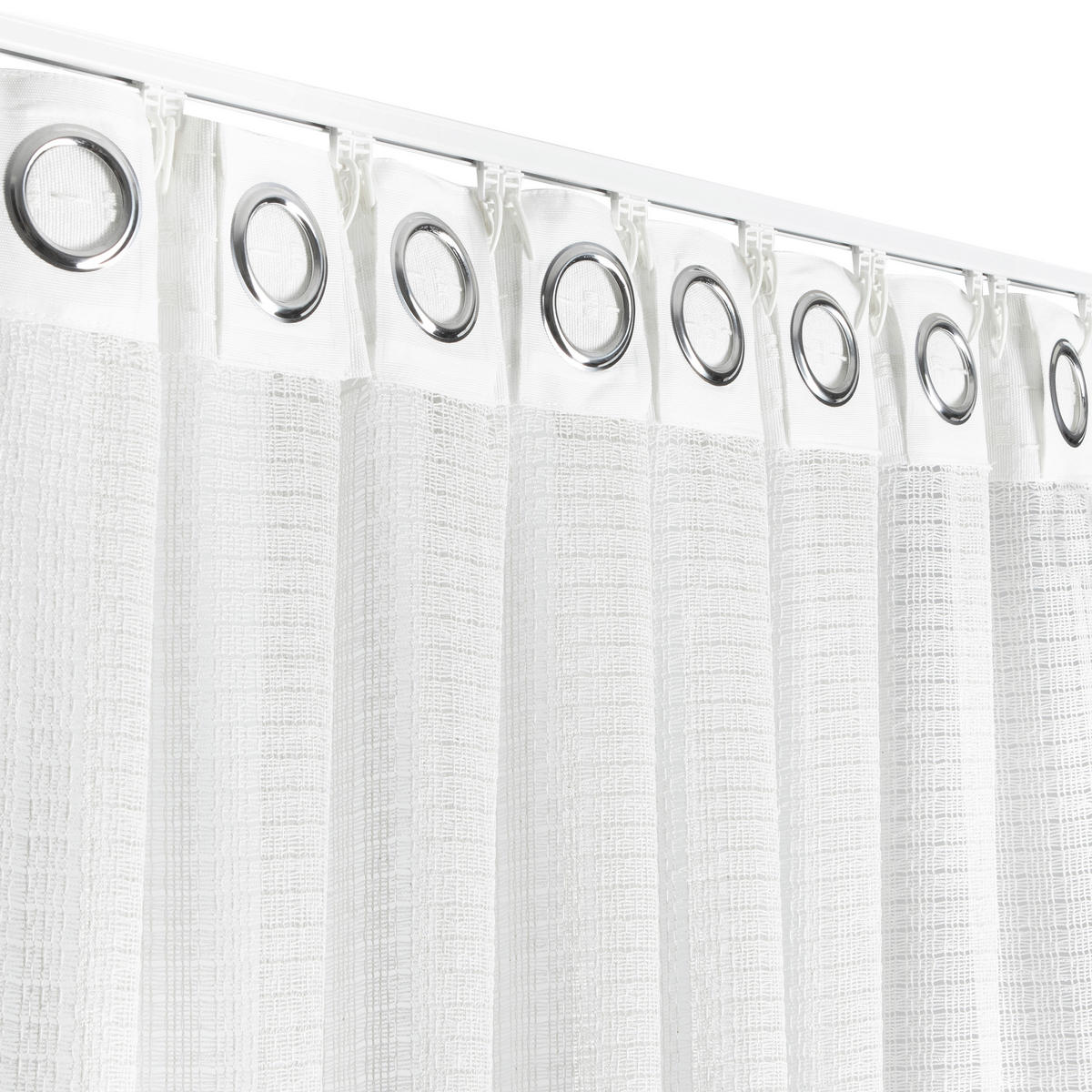 FERTIGVORHANG transparent  - Weiß, Basics, Textil (140/240cm)