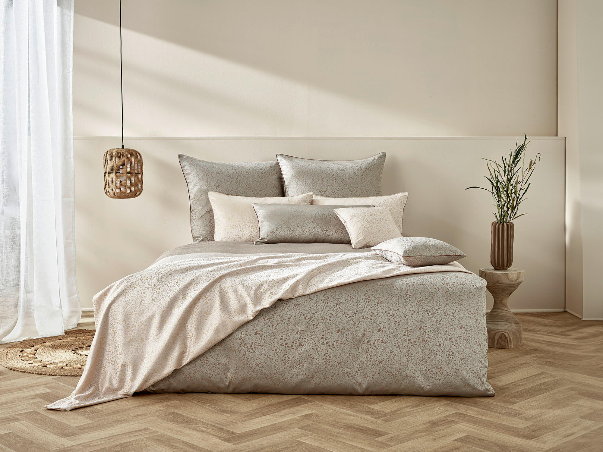 BETTWÄSCHE Damast 140/200 cm  - Creme, Basics, Textil (140/200cm) - Curt Bauer