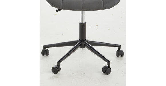 DREHSTUHL Grau, Schwarz - Schwarz/Grau, KONVENTIONELL, Kunststoff/Textil (65/80-90/62cm) - Carryhome