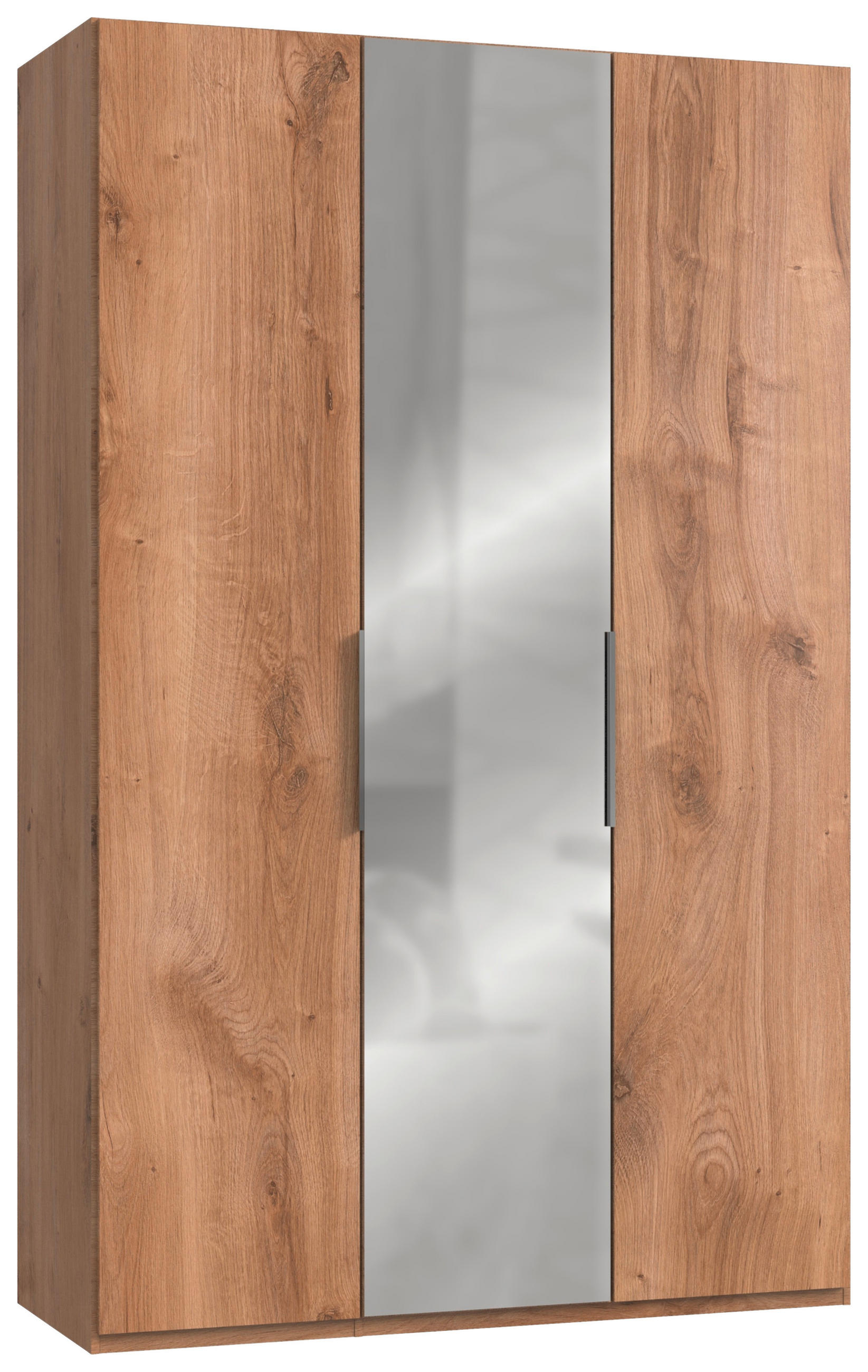 DREHTÜRENSCHRANK 150/236/58 cm 3-türig Eichefarben  - Chromfarben/Eichefarben, MODERN, Holzwerkstoff (150/236/58cm) - MID.YOU