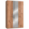 DREHTÜRENSCHRANK 150/236/58 cm 3-türig Eichefarben  - Chromfarben/Eichefarben, MODERN, Holzwerkstoff (150/236/58cm) - MID.YOU