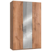 DREHTÜRENSCHRANK  in Eichefarben  - Chromfarben/Eichefarben, MODERN, Holzwerkstoff (150/236/58cm) - MID.YOU