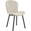 STUHL  in Stahl Flachgewebe  - Beige/Schwarz, Trend, Textil/Metall (50/86/58cm) - MID.YOU