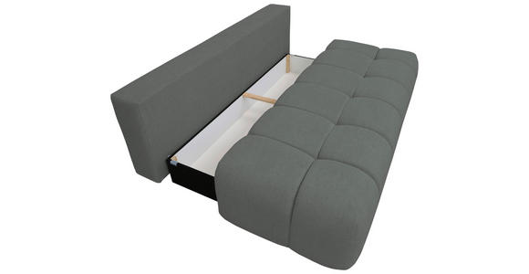 BOXSPRINGSOFA in Chenille Dunkelgrün  - Dunkelgrün/Schwarz, MODERN, Kunststoff/Textil (210/72/105cm) - Cantus