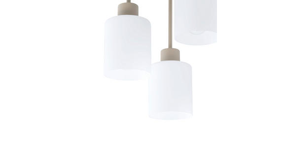 HÄNGELEUCHTE 27/36 cm  - Sandfarben/Weiß, Trend, Glas/Metall (27/36cm) - Novel