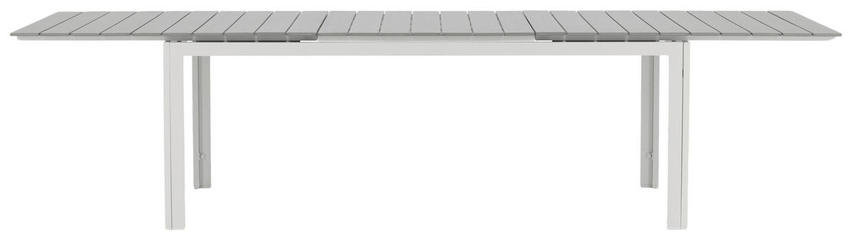 GARTENTISCH Metall Grau, Weiß rechteckig  - Weiß/Grau, KONVENTIONELL, Metall (229/100/75cm) - Gardenson