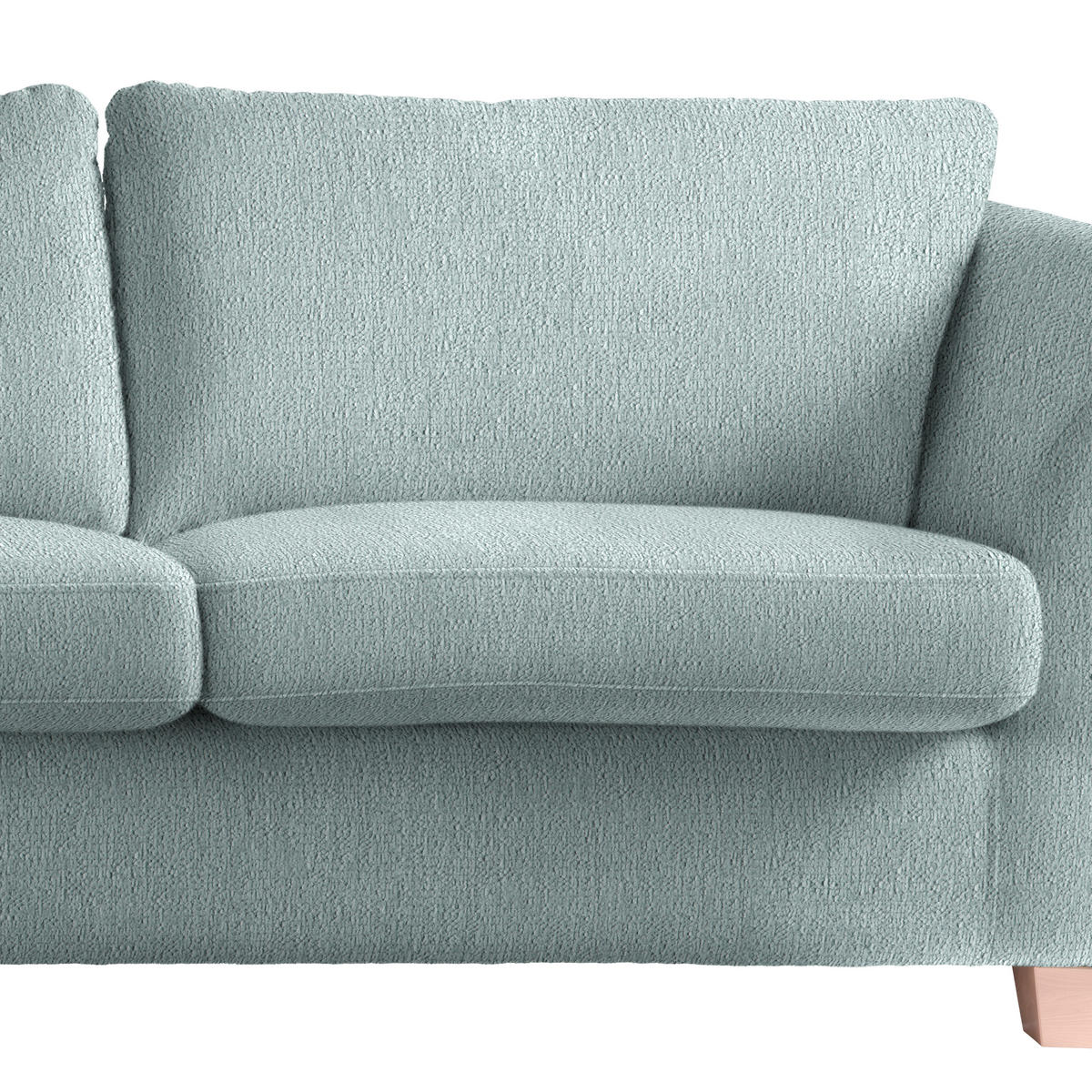 3-SITS SOFFA i chenille petrol  - petrol/naturfärgad, trä/textil (216/70-85/95cm) - MID.YOU