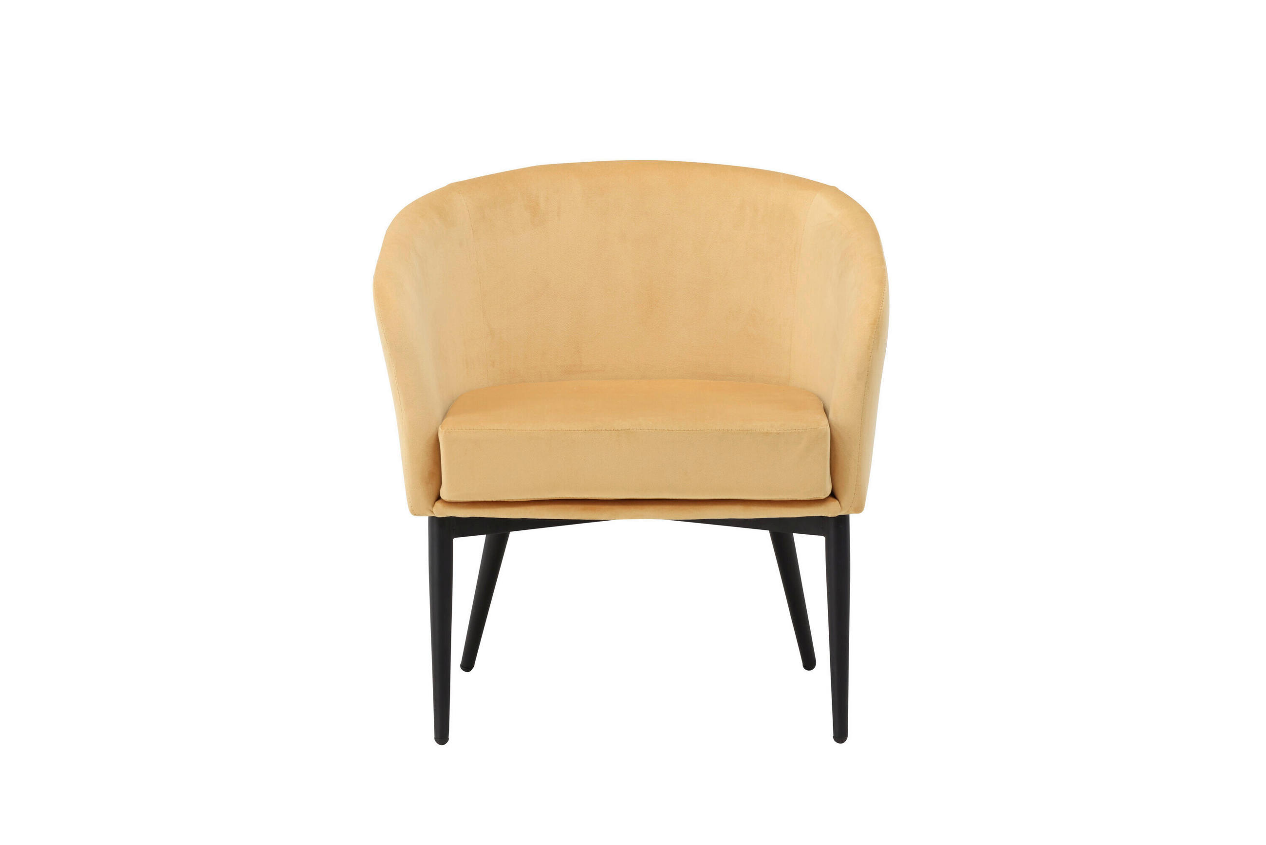 SESSEL in Gelb, Schwarz  - Gelb/Schwarz, MODERN, Textil/Metall (66/70/64cm) - Livetastic