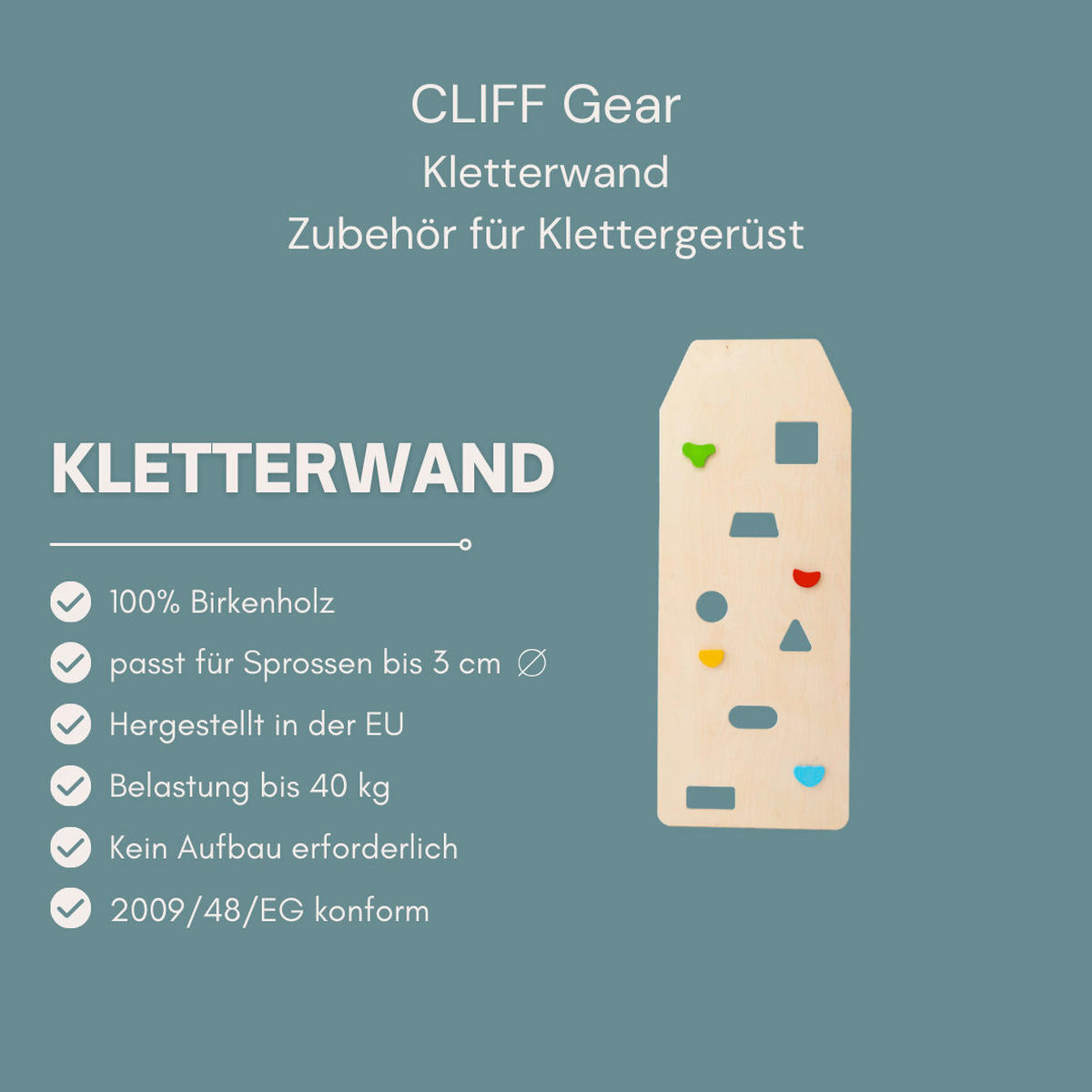 KLETTERGERÜST ZUBEHÖR - Birkefarben, Basics, Holz (140/50cm) - CLIFF
