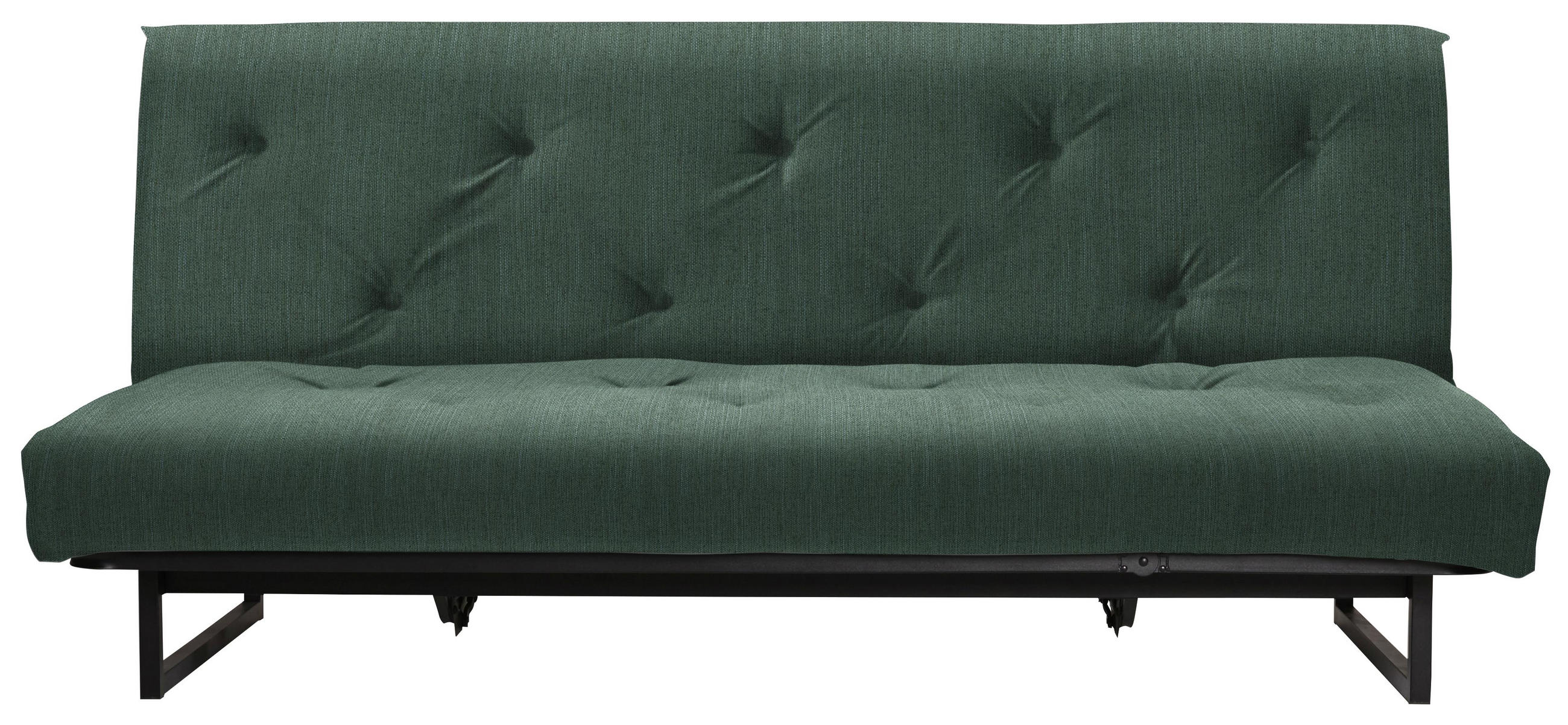 Schlafsofa in Metall, Textil Grün