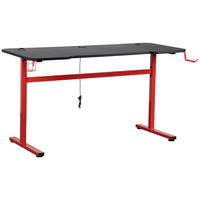 GAMINGTISCH Rot, Schwarz  - Rot/Schwarz, Design, Holzwerkstoff/Metall (140/60/75cm) - Carryhome