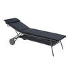 GARTENLIEGE 80/48/200 cm  - Dunkelgrau, Basics, Textil/Metall (80/48/200cm) - Lafuma Mobilier