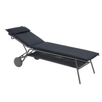 GARTENLIEGE 80/48/200 cm  - Dunkelgrau, Basics, Textil/Metall (80/48/200cm) - Lafuma Mobilier