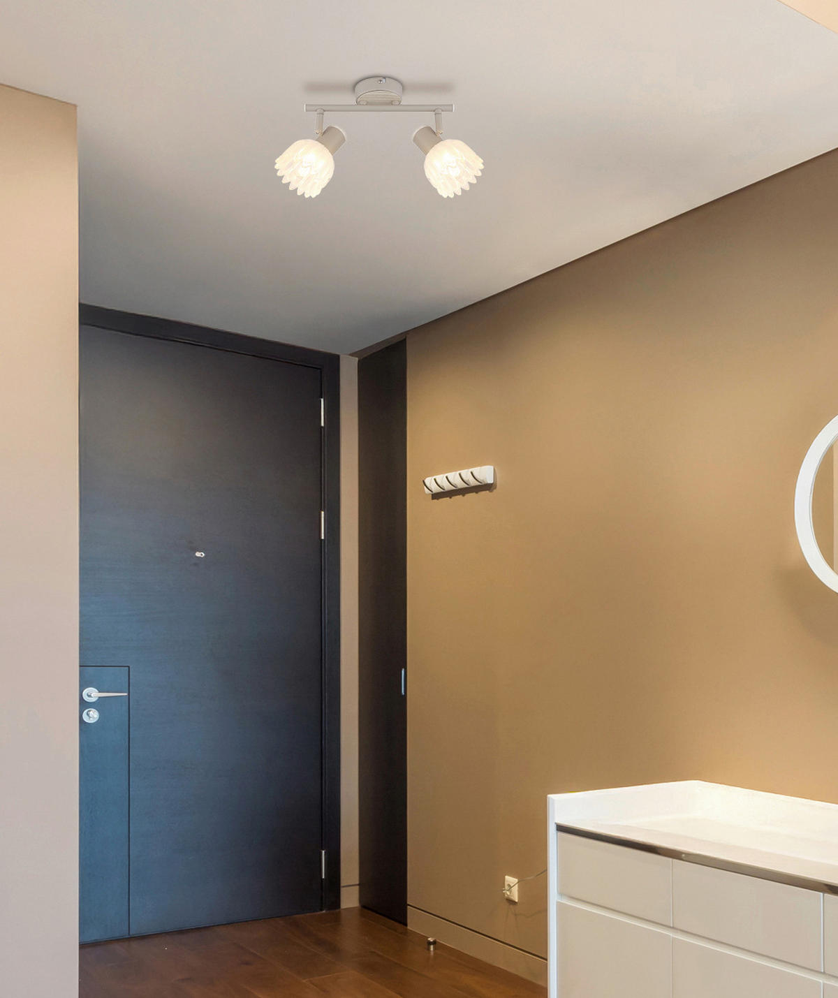 STRAHLER 25/9/15,5 cm   - Sandfarben, KONVENTIONELL, Glas/Metall (25/9/15,5cm) - Globo