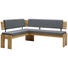 ECKBANK Lederlook Eiche massiv Eichefarben, Grau - Eichefarben/Grau, KONVENTIONELL, Holz/Textil (167/192cm) - Voleo ECKBANK Lederlook Eiche massiv Eichefarben, Grau - Eichefarben/Grau, KONVENTIONELL, Holz/Textil (167/192cm) - Voleo