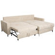 ECKSOFA in Struktur Creme  - Creme/Schwarz, KONVENTIONELL, Textil/Metall (230/164cm) - Carryhome