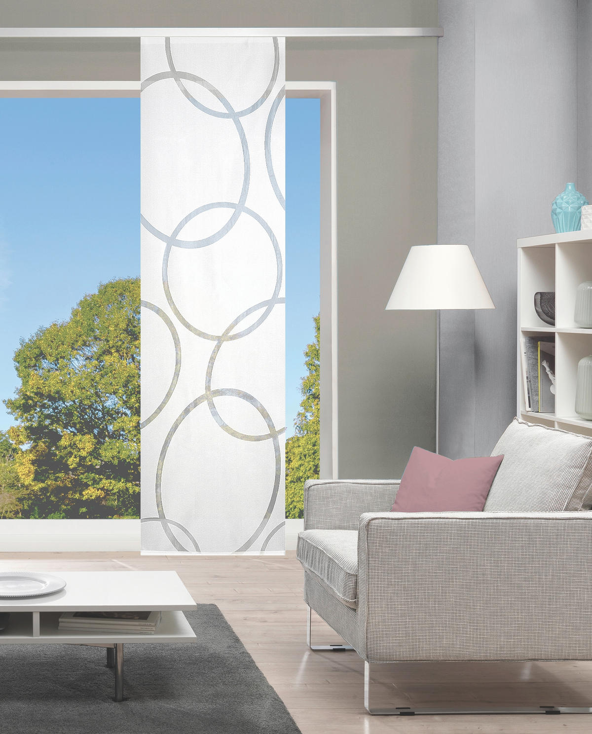 FLÄCHENVORHANG   blickdicht  57/245 cm   - Weiß, Basics, Textil (57/245cm)