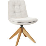 STUHL  in Cord Textil  - Eichefarben/Weiß, Design, Holz/Textil (50/90/69cm) - Johann Jakob