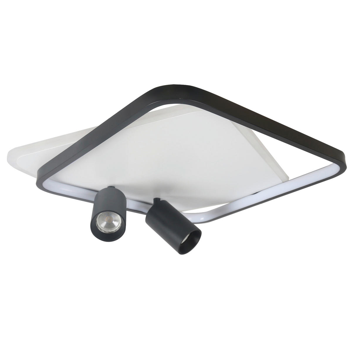 LED-DECKENLEUCHTE Parma  11/45.5/45.5 cm  - Schwarz, Design, Metall (11/45.5/45.5cm)