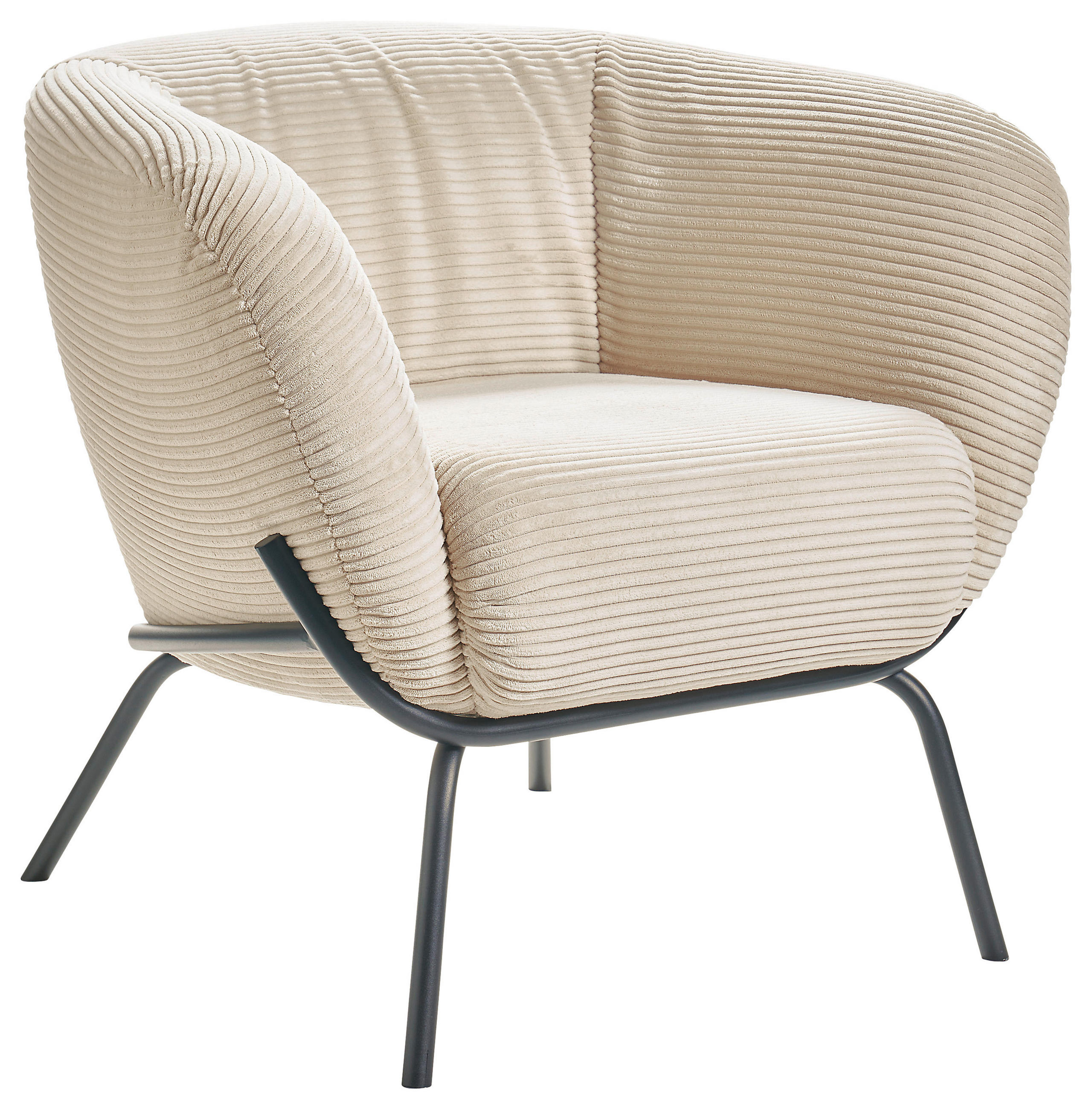 Lomoco Cocktailsessel Creme, 79x71x74 cm