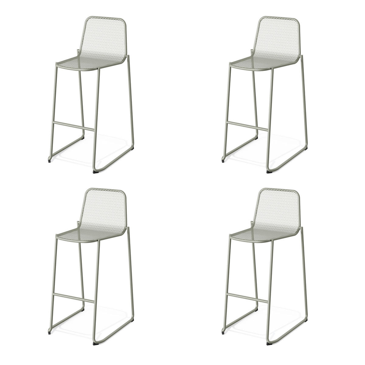BARHOCKER-SET Grün Stahl  - Grün, LIFESTYLE, Metall (52/105/52cm)