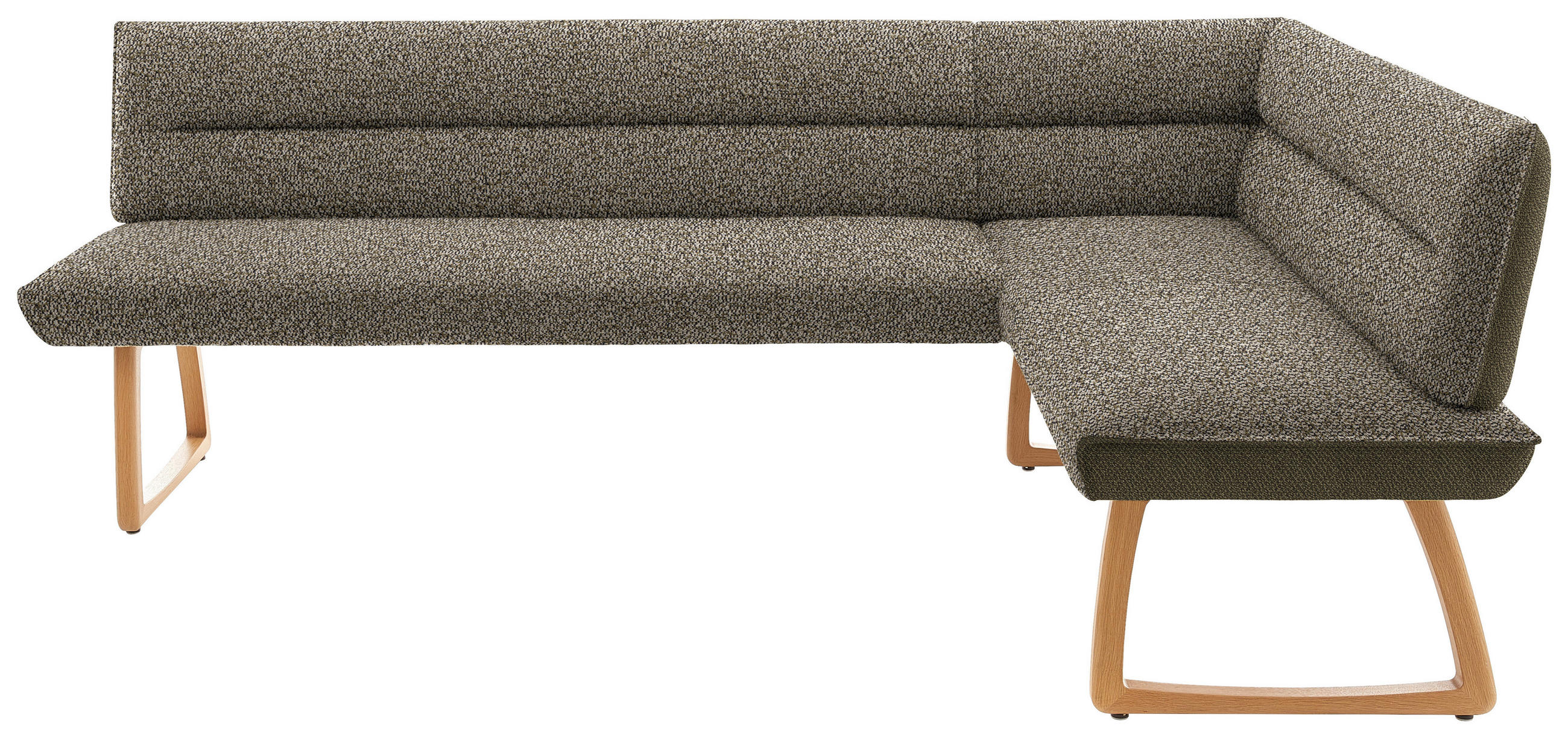 ECKBANK 237/162 cm  in Olivgrün  - Eichefarben/Olivgrün, Design, Holz/Textil (237/162cm) - Koinor