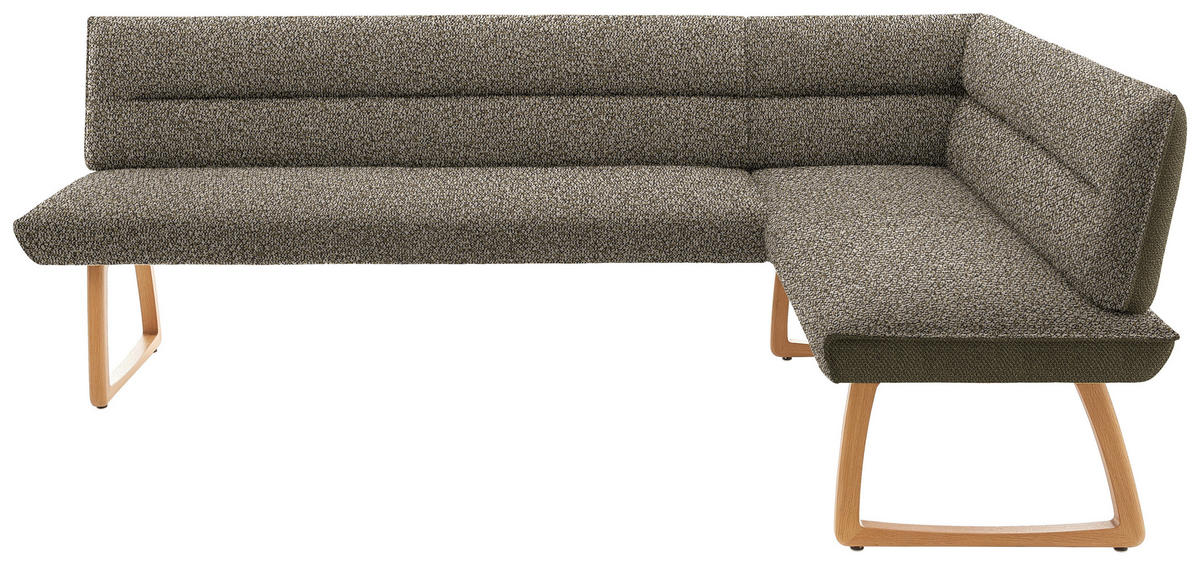 ECKBANK 237/162 cm  in Olivgrün  - Eichefarben/Olivgrün, Design, Holz/Textil (237/162cm) - Koinor