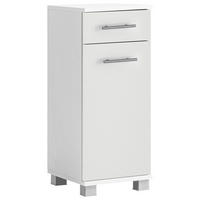 UNTERSCHRANK  - Weiss/Edelstahlfarben, Modern, Holzwerkstoff/Kunststoff (30,3/75,3/32,6cm) - Stylife