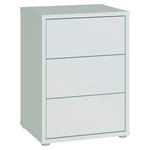 NACHTSCHRANK 50/69/42 cm  - Silberfarben/Hellgrau, Trend, Holzwerkstoff/Kunststoff (50/69/42cm) - Carryhome