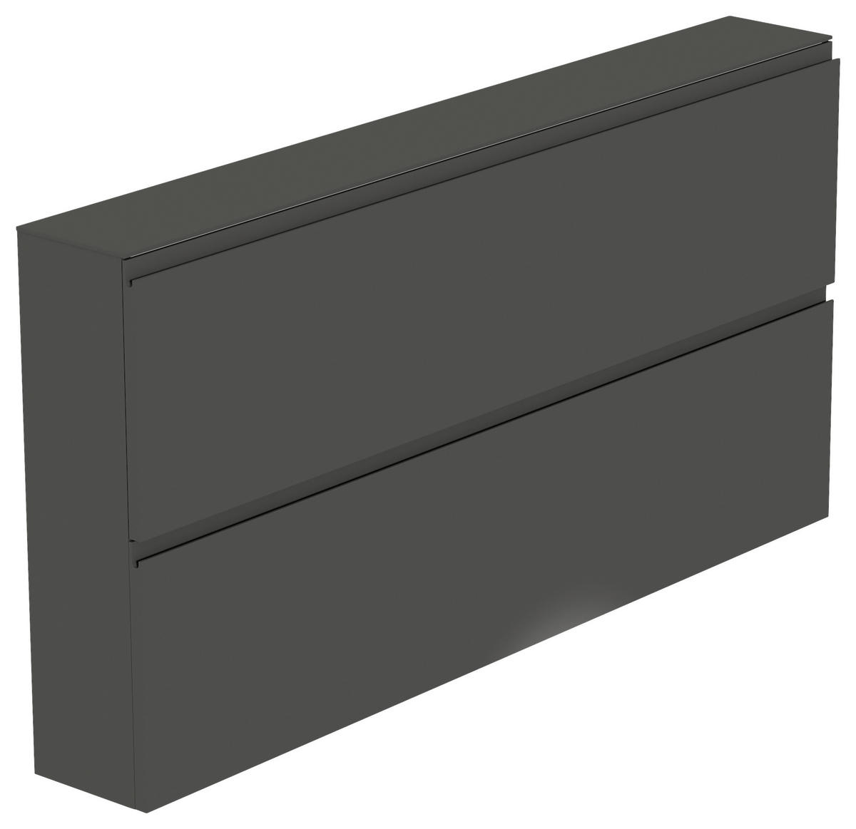 SCHUHKIPPER - Anthrazit, Design, Glas/Holzwerkstoff (160/81/22cm) - Moderano