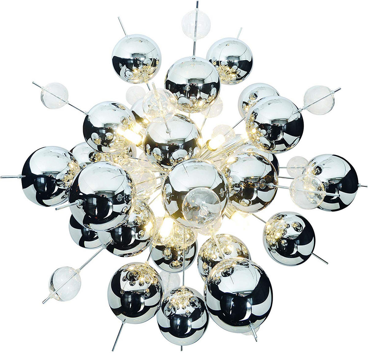 HÄNGELEUCHTE 65/150 cm  - Chromfarben/Klar, Design, Glas/Metall (65/150cm) - Näve