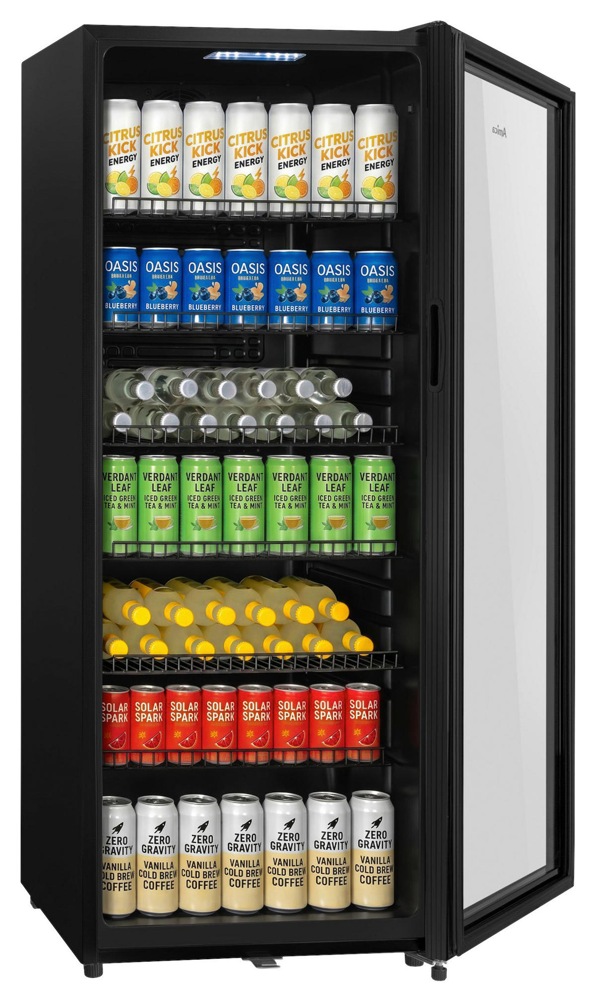 GETRÄNKEKÜHLSCHRANK 54,5/141/54 cm  - Schwarz, Basics, Glas/Metall (54,5/141/54cm) - Amica