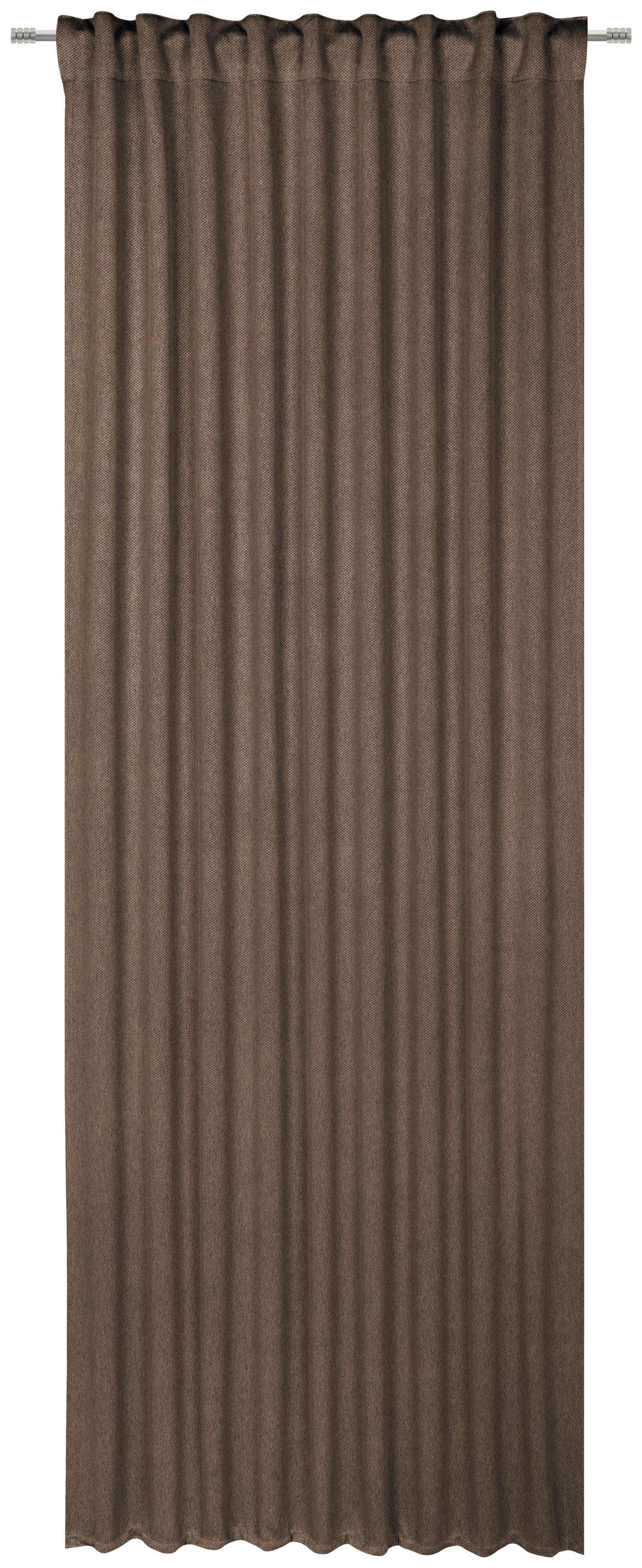 KÉSZFÜGGÖNY részben fényzáró  - sötétbarna, Basics, textil (135/245cm) - Esposa