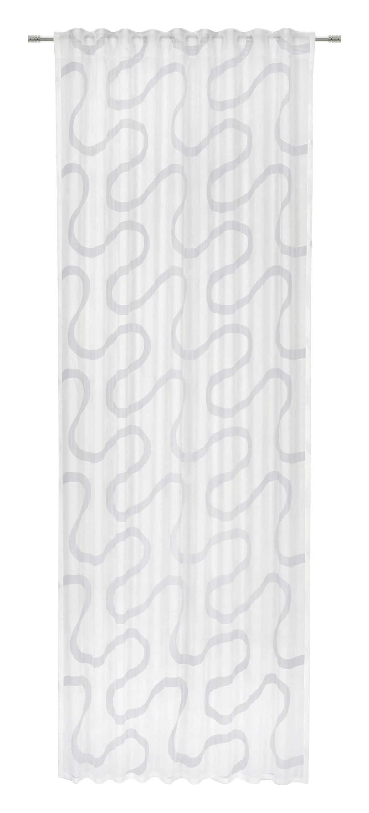 KONČANA ZAVESA  prosojno  140/280 cm   - bela, Basics, tekstil (140/280cm) - Esposa