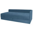 LIEGE in Velours Blau  - Blau/Schwarz, KONVENTIONELL, Kunststoff/Textil (205/80/125cm) - Xora