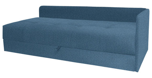 LIEGE in Velours Blau - Blau/Schwarz, KONVENTIONELL, Kunststoff/Textil (205/80/125cm) - Xora